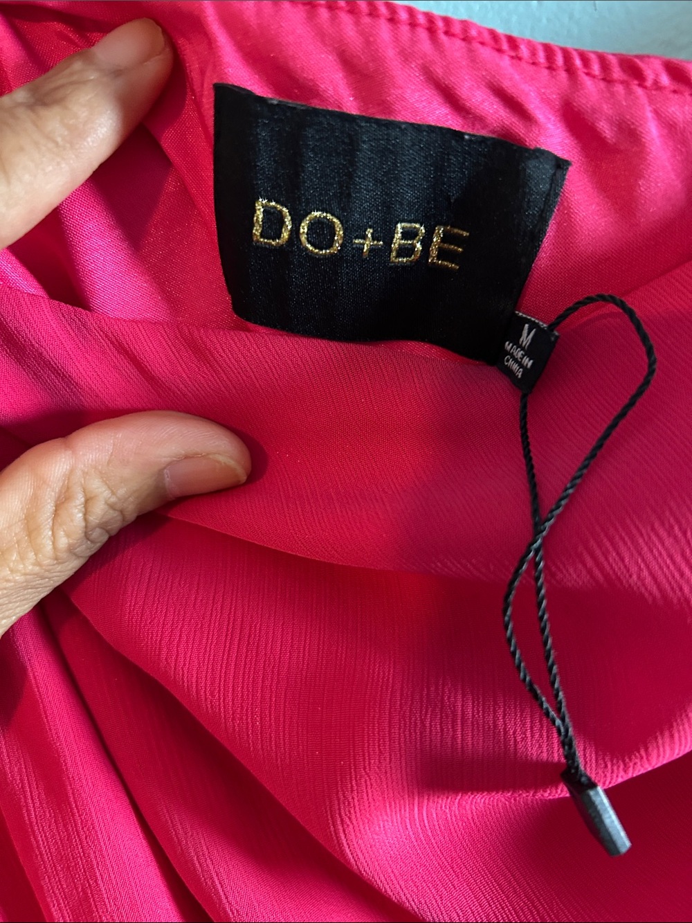 One-Shoulder Ruffle Mini Dress - Bright Fuchsia - Picture 4 of 7